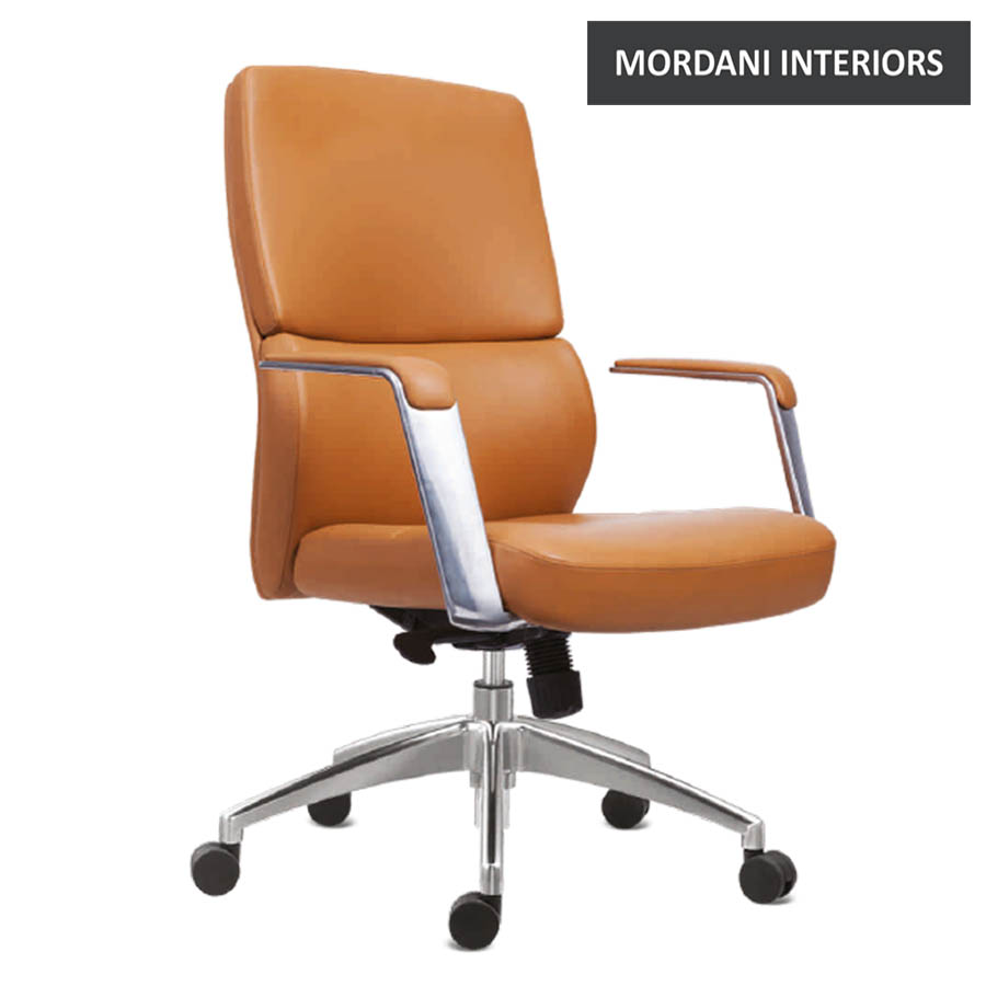Tyler Mid Back 100% Genuine Leather Chair